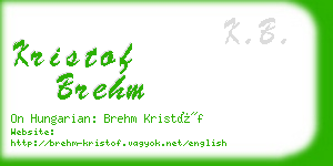 kristof brehm business card